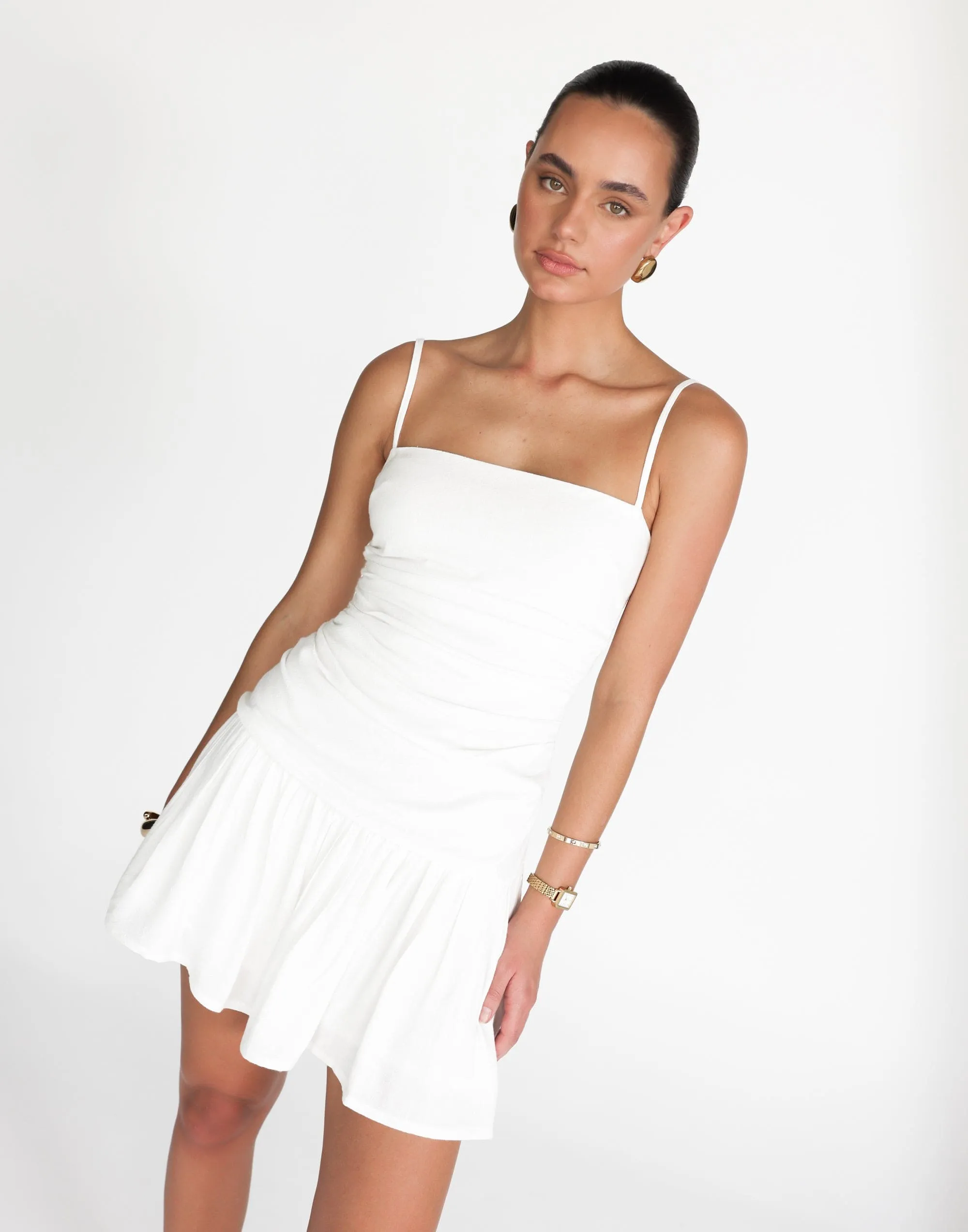 Reese Mini Dress (White)