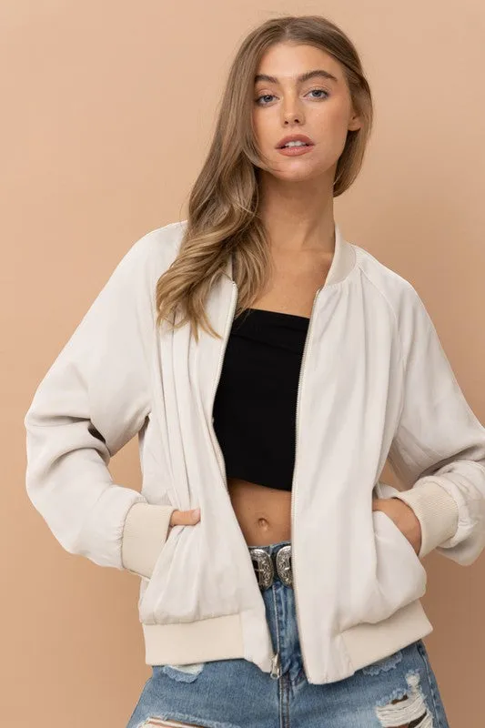 Reversible Satin Paisley Bomber Jacket | Reversible Jacket With Cuffed Sleeves