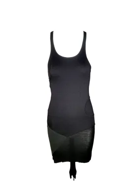 Rick Owens F/W 2003 Black Cotton Deconstructed Dress