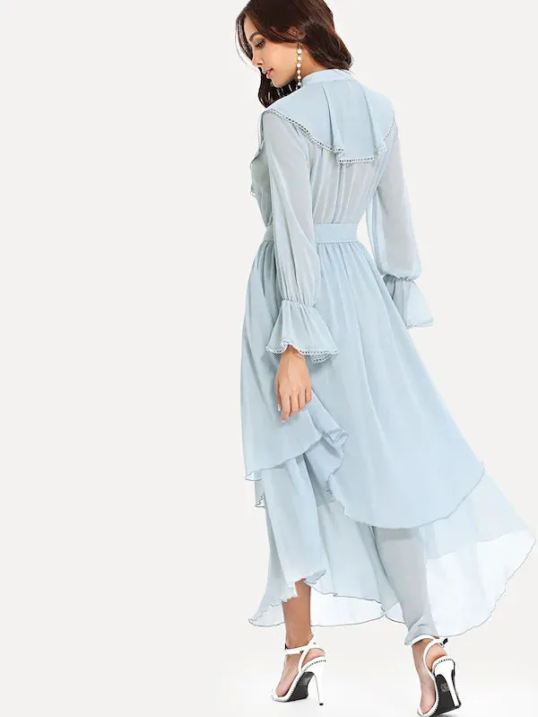 Ruffle Detail Flowy Dress