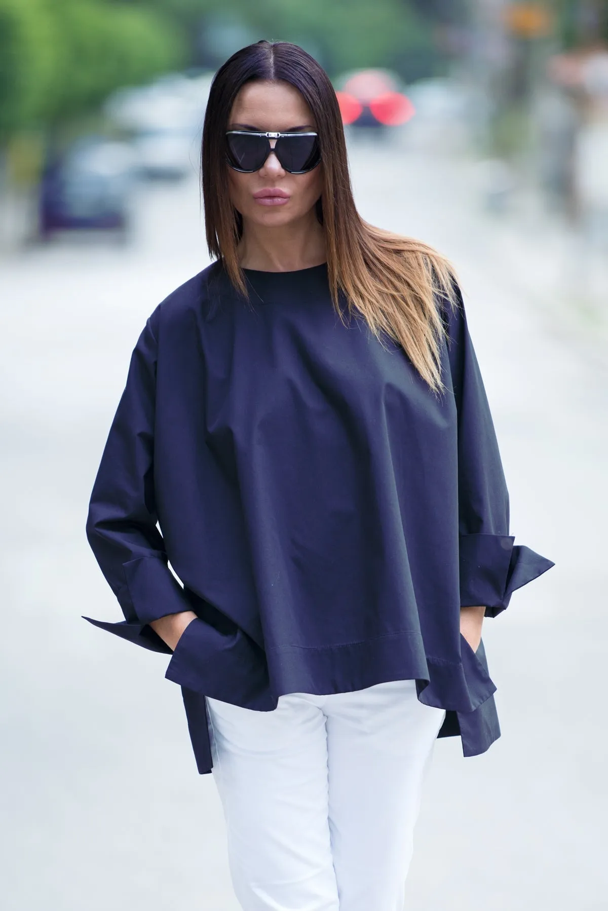 SAMIRA Cotton Loose Summer Shirt