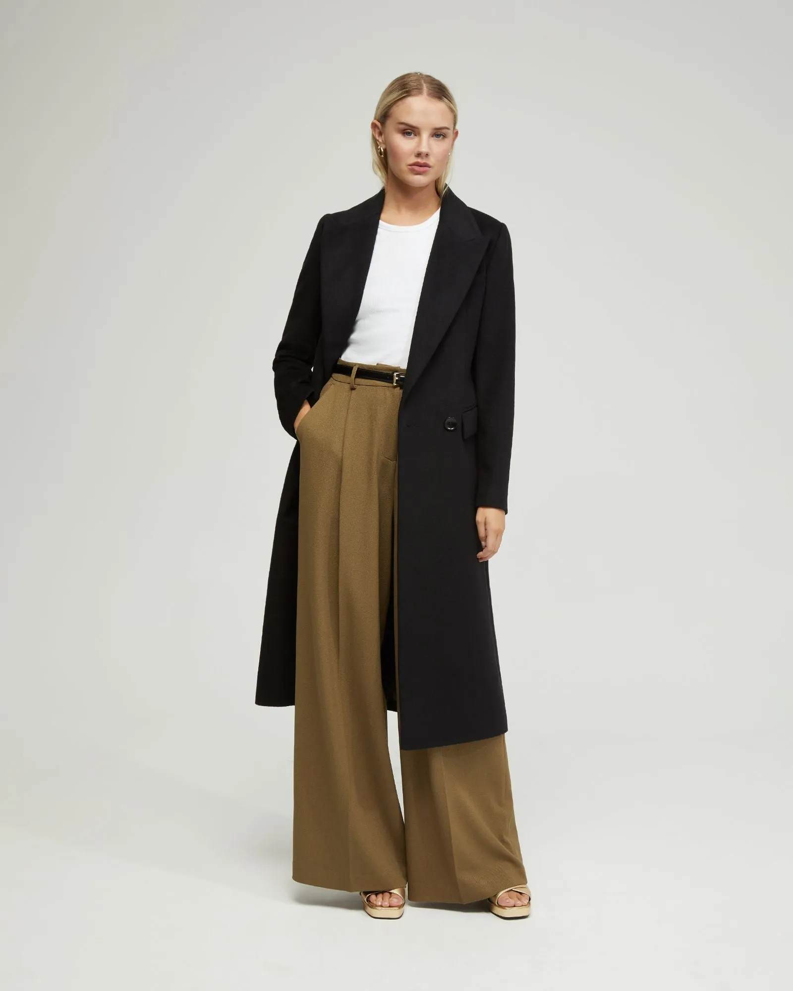 Saskia Double Breasted Wool Rich Coat