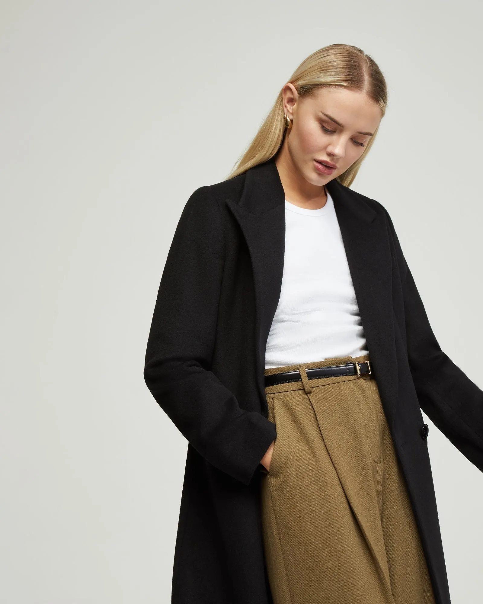Saskia Double Breasted Wool Rich Coat