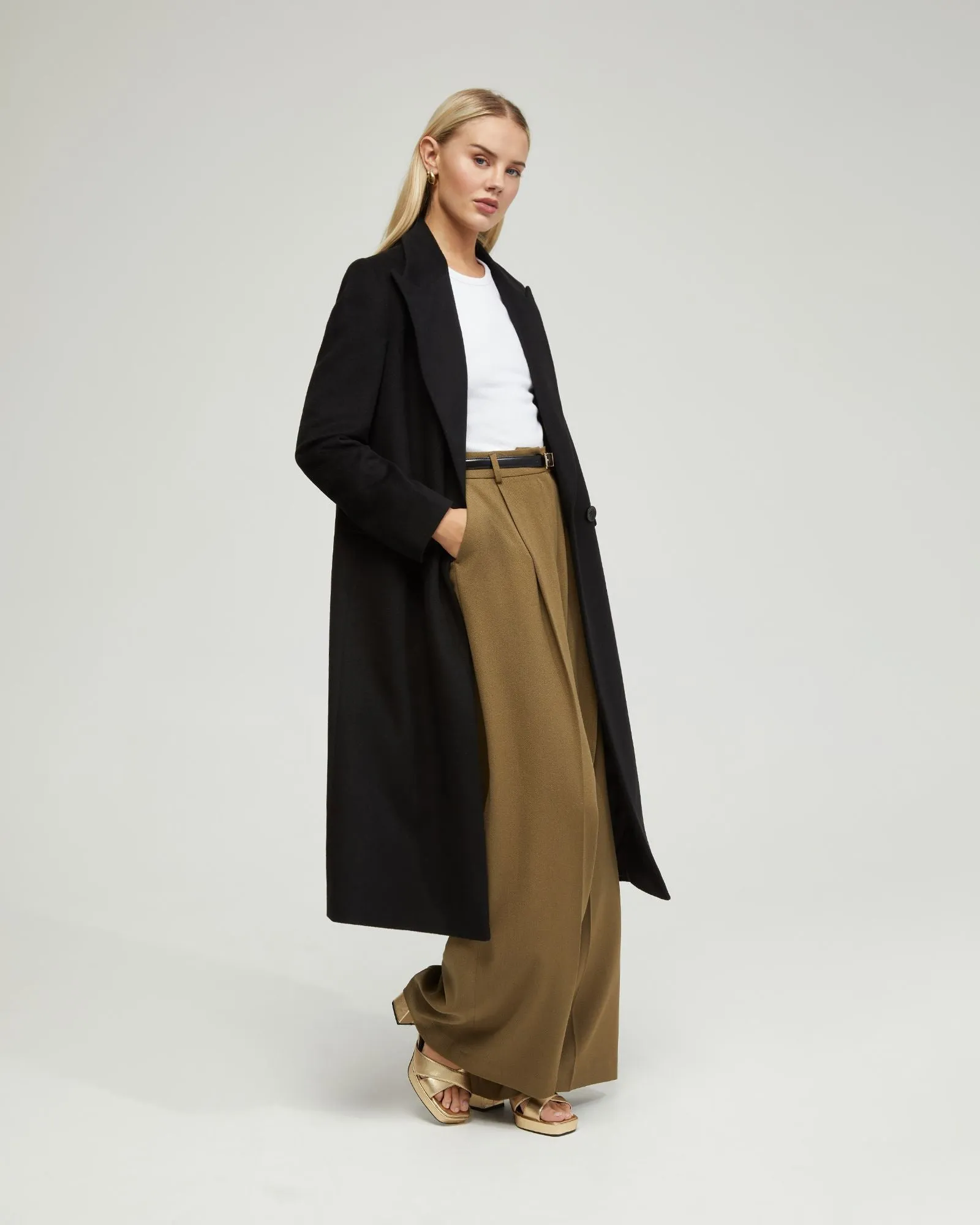 Saskia Double Breasted Wool Rich Coat