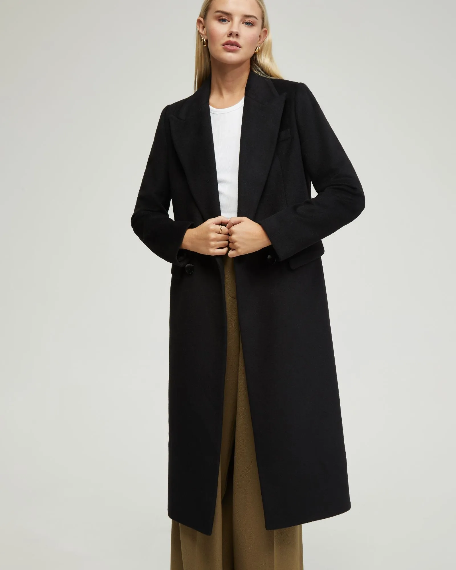 Saskia Double Breasted Wool Rich Coat