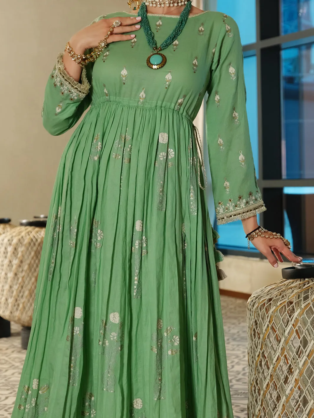 Sea Green Tunic - AL-LK-714