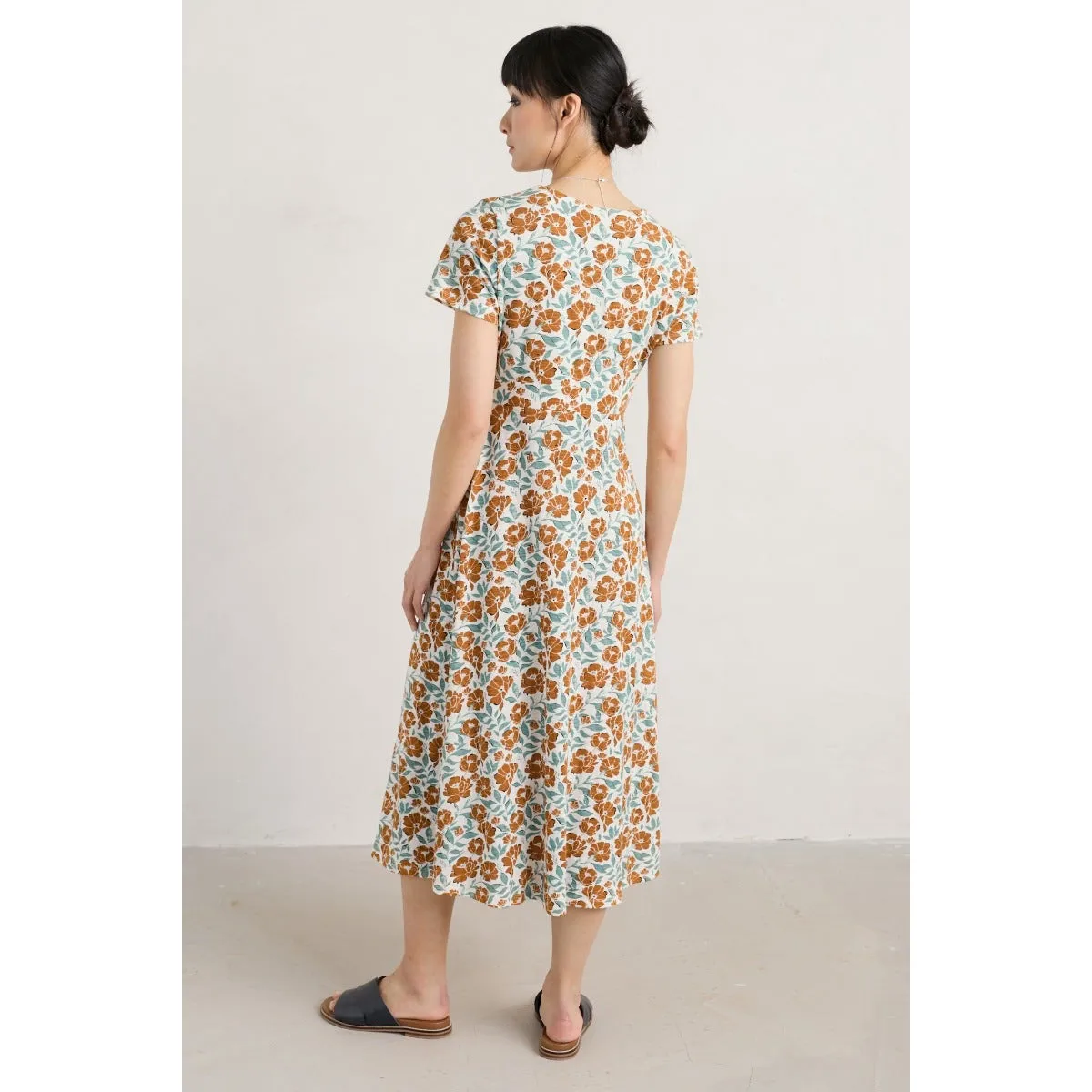 Seasalt Chapelle Dress Shadow Floral Chalk