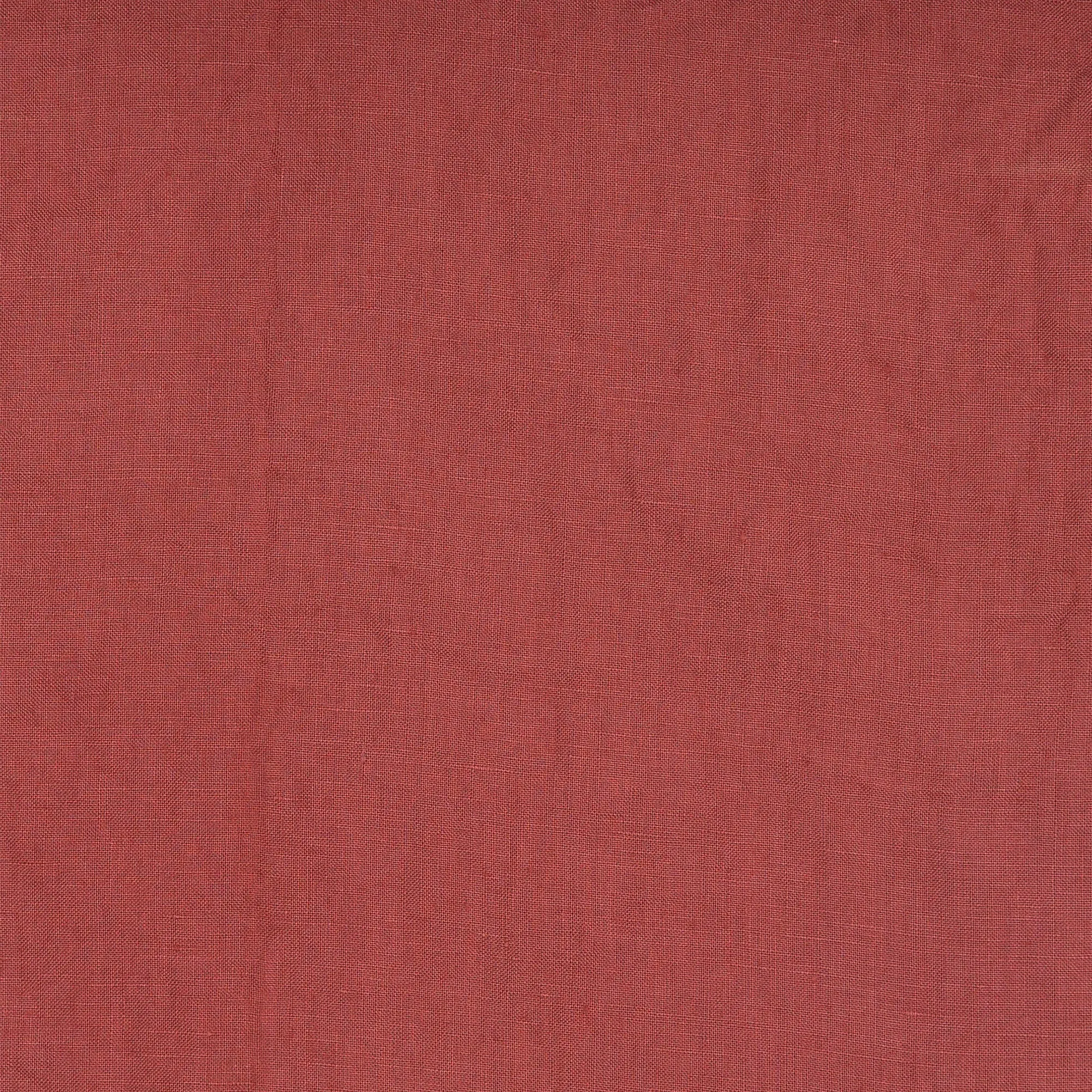Short-sleeved linen tunic red brick - Marcelo