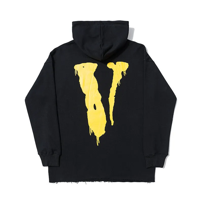 Skull Vlone Hoodie Skull Hoodie Loose Hooded Sweater for Men