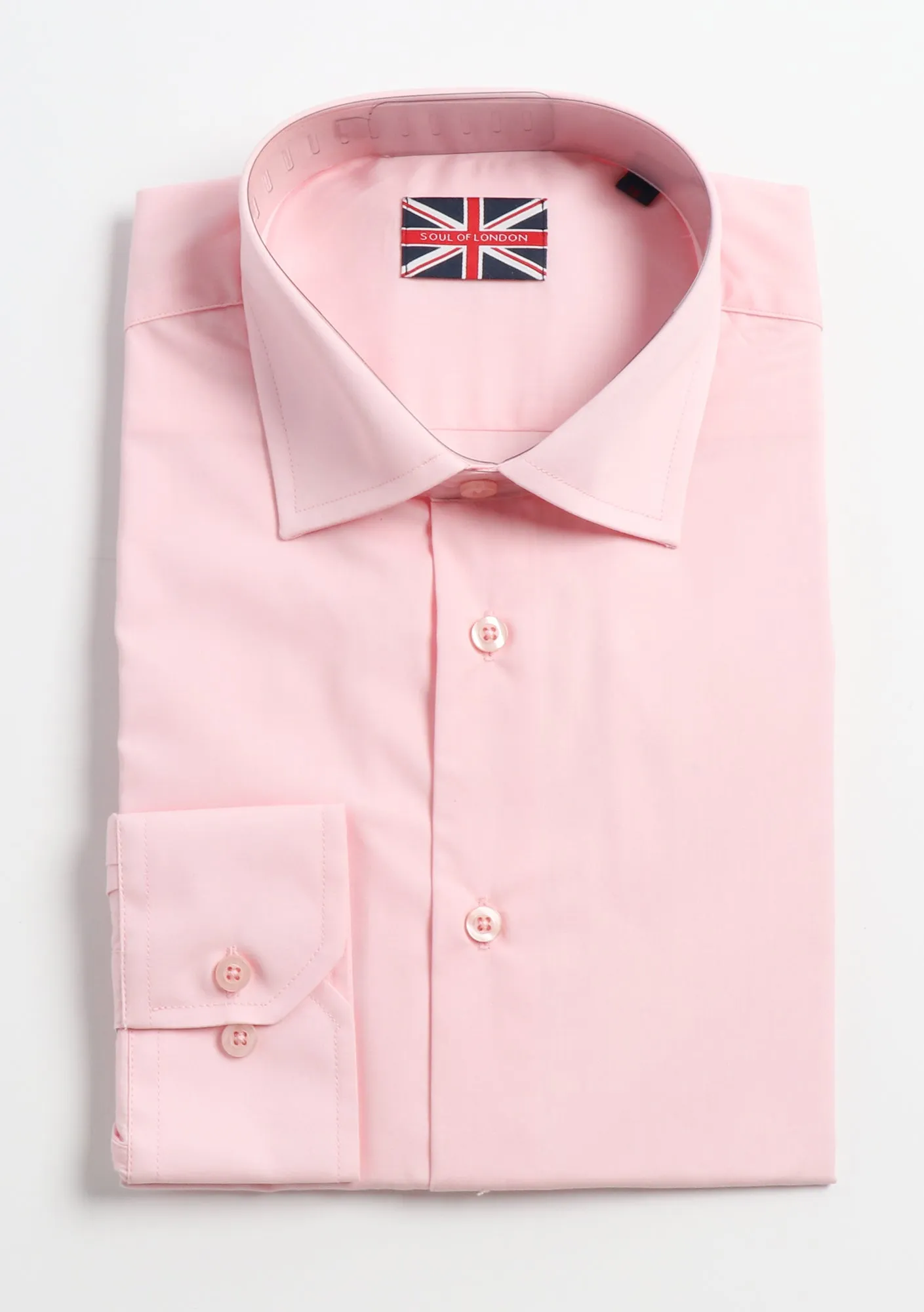 SOUL OF LONDON DRESS SHIRT-PINK