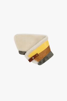Striped Aviator Collar - Natural / Pale Yellow & Tan