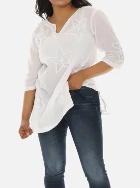 Stunning Playful Star Embroidered Masterpiece Tunic