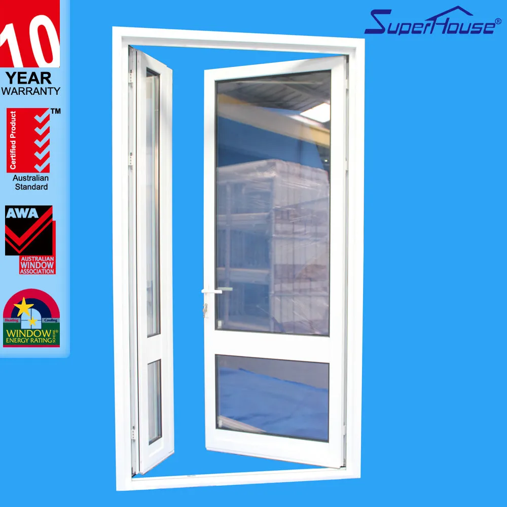 Superhouse Cheap PVC Windows And Doors Aluminum Hinged Door For Sale