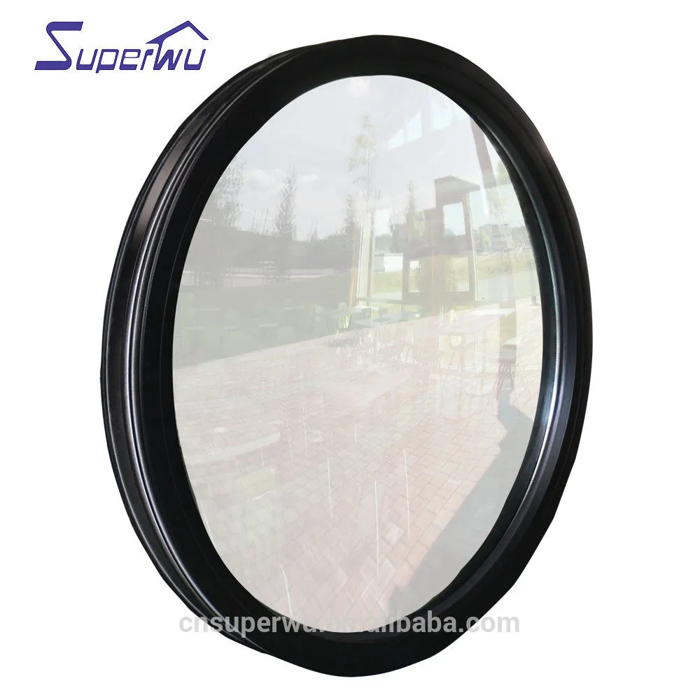 Superwu Round Superwu Shape Design Glass Glazed Fixed Aluminum High Quality Window