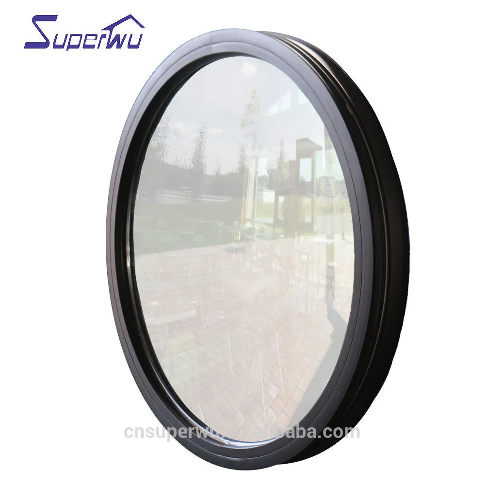 Superwu Round Superwu Shape Design Glass Glazed Fixed Aluminum High Quality Window