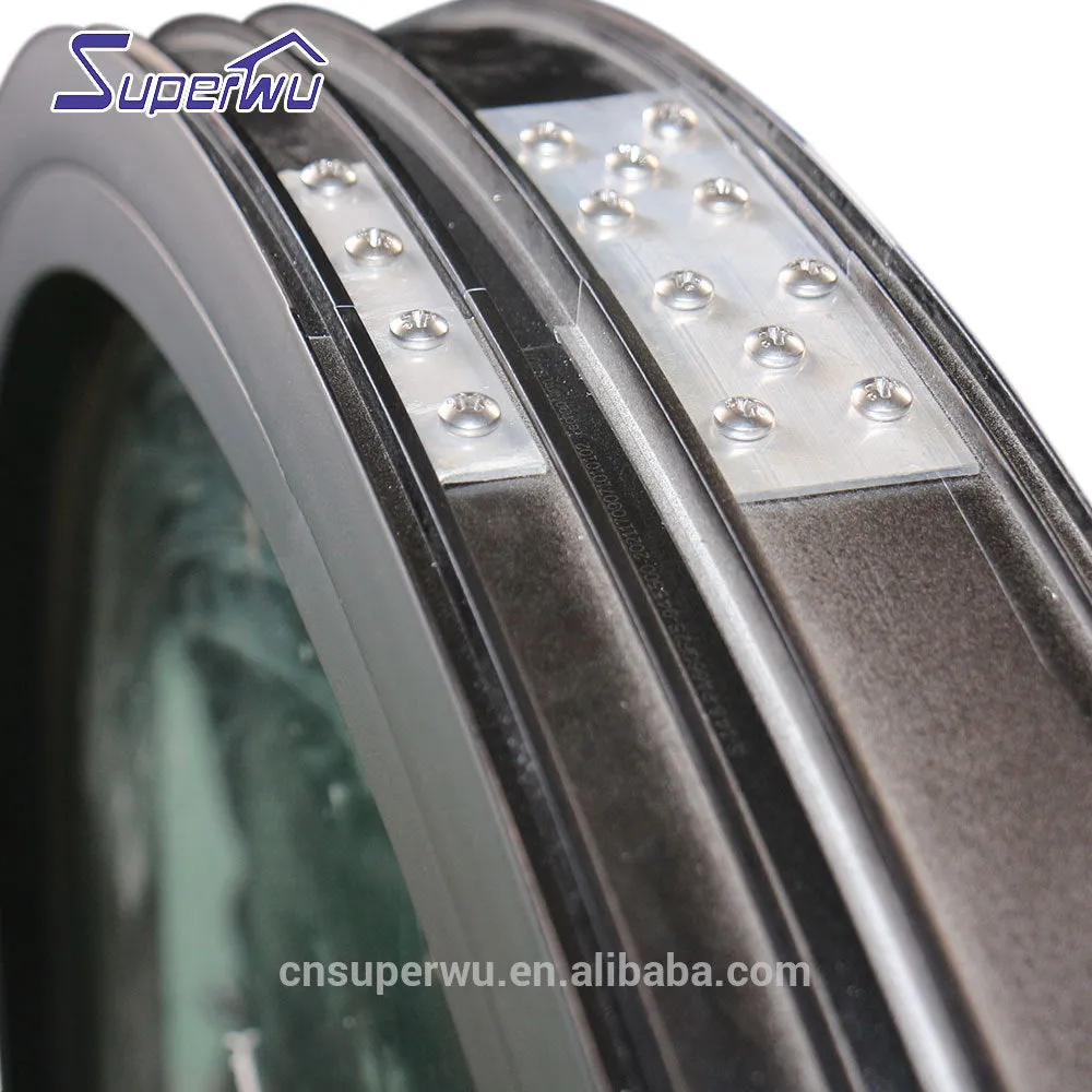 Superwu Round Superwu Shape Design Glass Glazed Fixed Aluminum High Quality Window