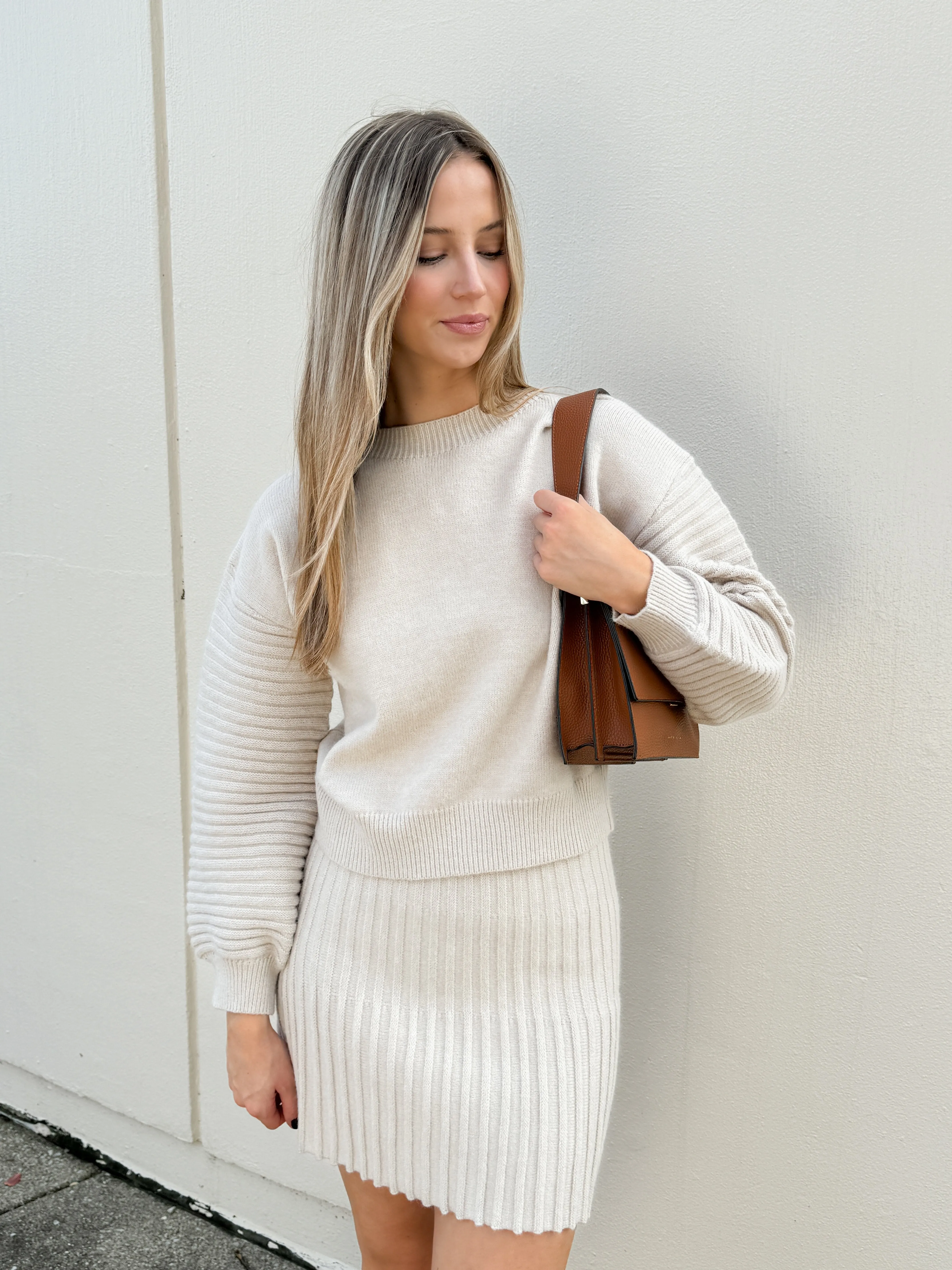 Sweater Weather Pleated Top & Skirt (Sold Seperately)