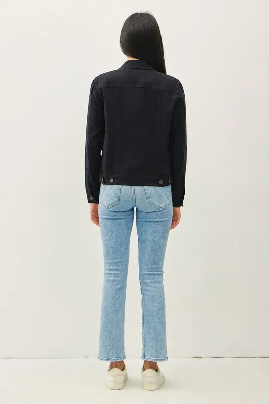 the Flynn - Black linen Jacket