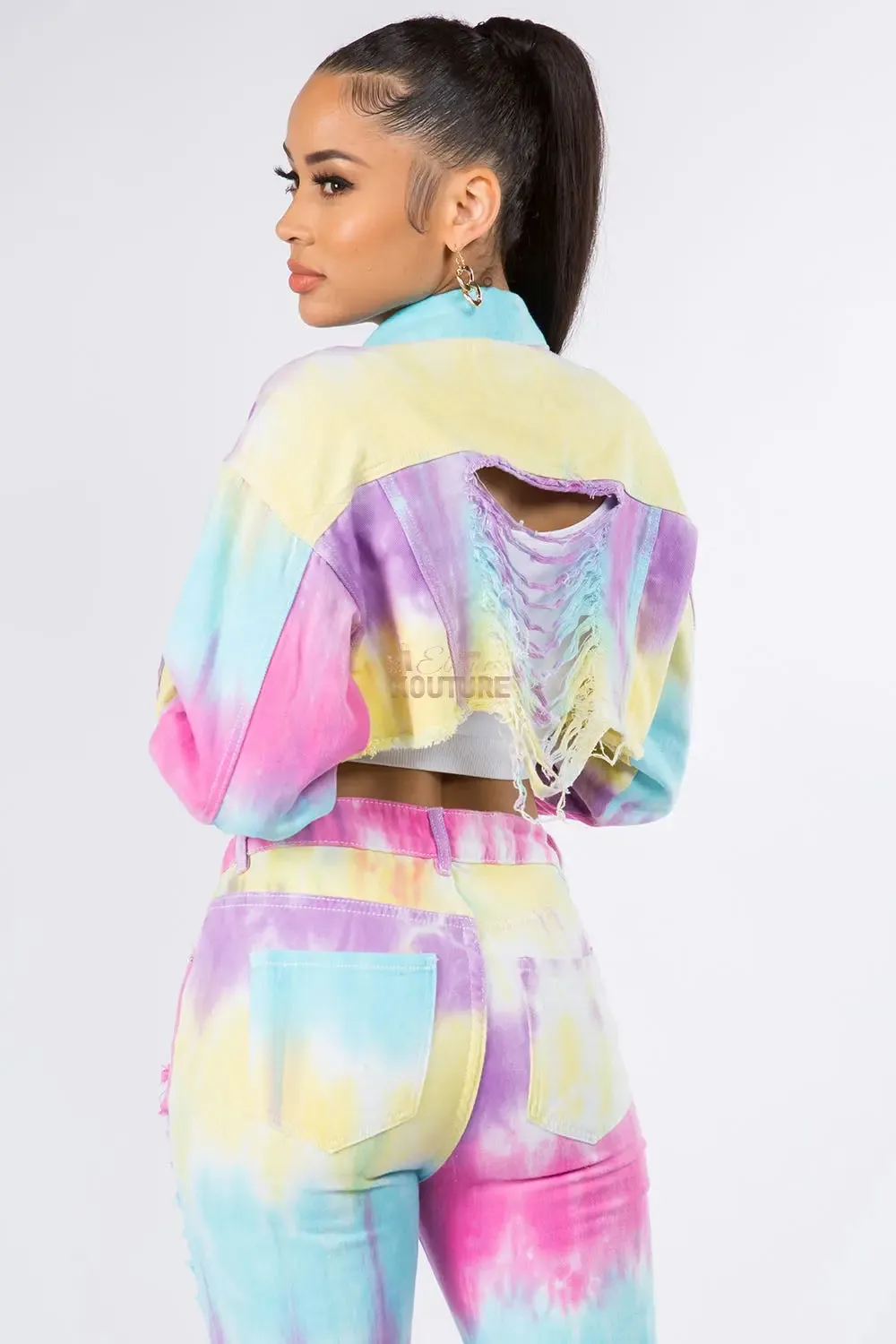 Unicorn Cropped Denim Jacket