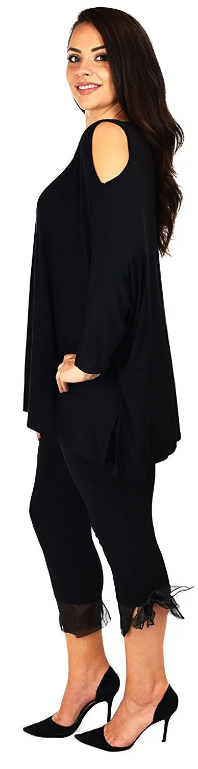Versatile Tunic Cold shoulder Tunic, Summer Tunic,Plus size Clothing, Lagenlook Top, Plus size Top, Comfortable and Trendy Fits up to 5xl