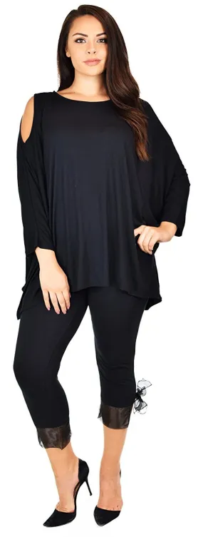 Versatile Tunic Cold shoulder Tunic, Summer Tunic,Plus size Clothing, Lagenlook Top, Plus size Top, Comfortable and Trendy Fits up to 5xl