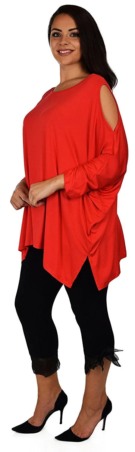 Versatile Tunic Cold shoulder Tunic, Summer Tunic,Plus size Clothing, Lagenlook Top, Plus size Top, Comfortable and Trendy Fits up to 5xl