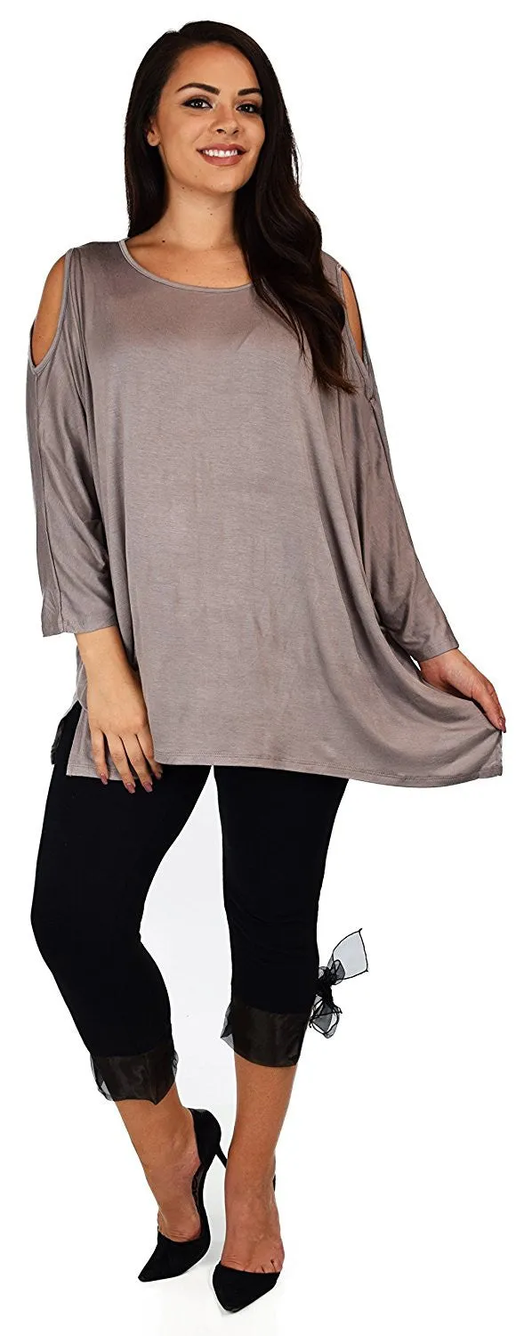 Versatile Tunic Cold shoulder Tunic, Summer Tunic,Plus size Clothing, Lagenlook Top, Plus size Top, Comfortable and Trendy Fits up to 5xl
