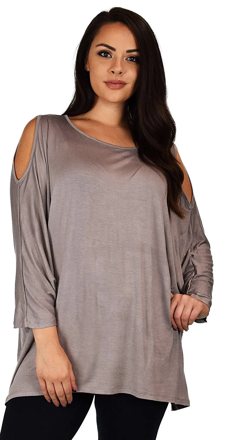 Versatile Tunic Cold shoulder Tunic, Summer Tunic,Plus size Clothing, Lagenlook Top, Plus size Top, Comfortable and Trendy Fits up to 5xl