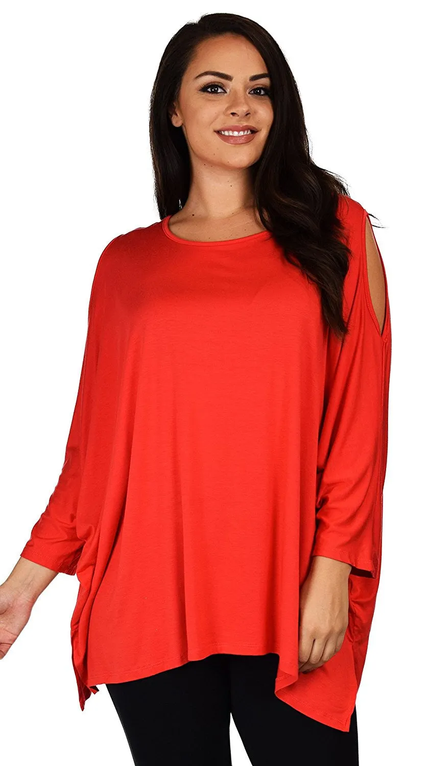 Versatile Tunic Cold shoulder Tunic, Summer Tunic,Plus size Clothing, Lagenlook Top, Plus size Top, Comfortable and Trendy Fits up to 5xl