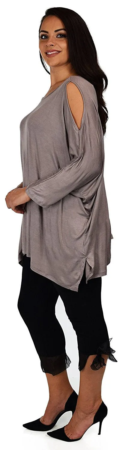 Versatile Tunic Cold shoulder Tunic, Summer Tunic,Plus size Clothing, Lagenlook Top, Plus size Top, Comfortable and Trendy Fits up to 5xl