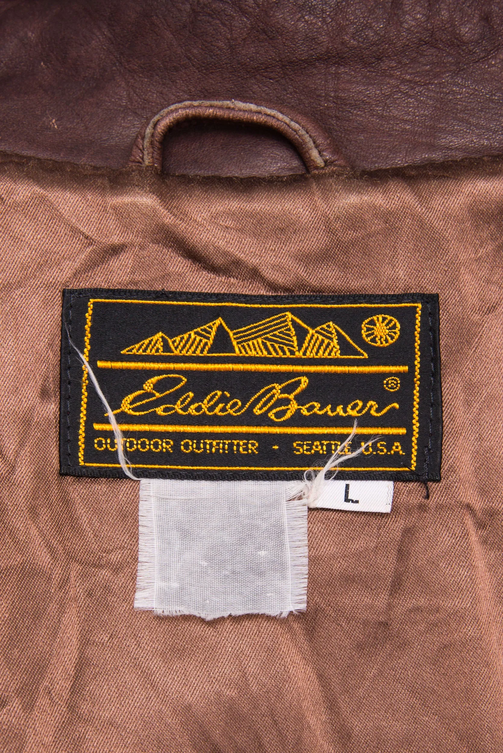 Vintage 90's Eddie Bauer Patterned Wool Coat