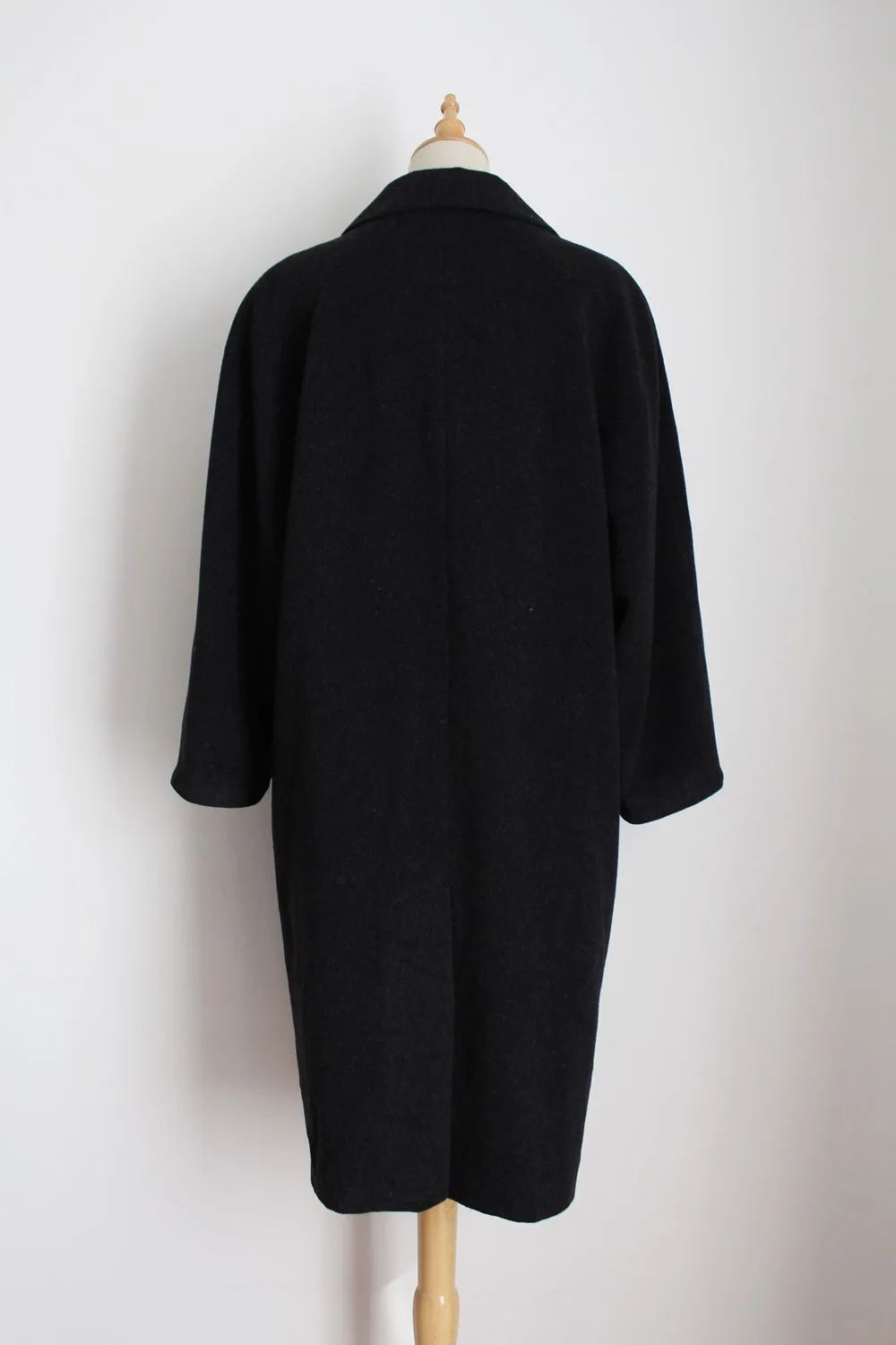 VINTAGE AUSTRIAN LODEN COAT GREY - SIZE 16