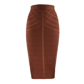 Vintage Bandage Midi Skirt