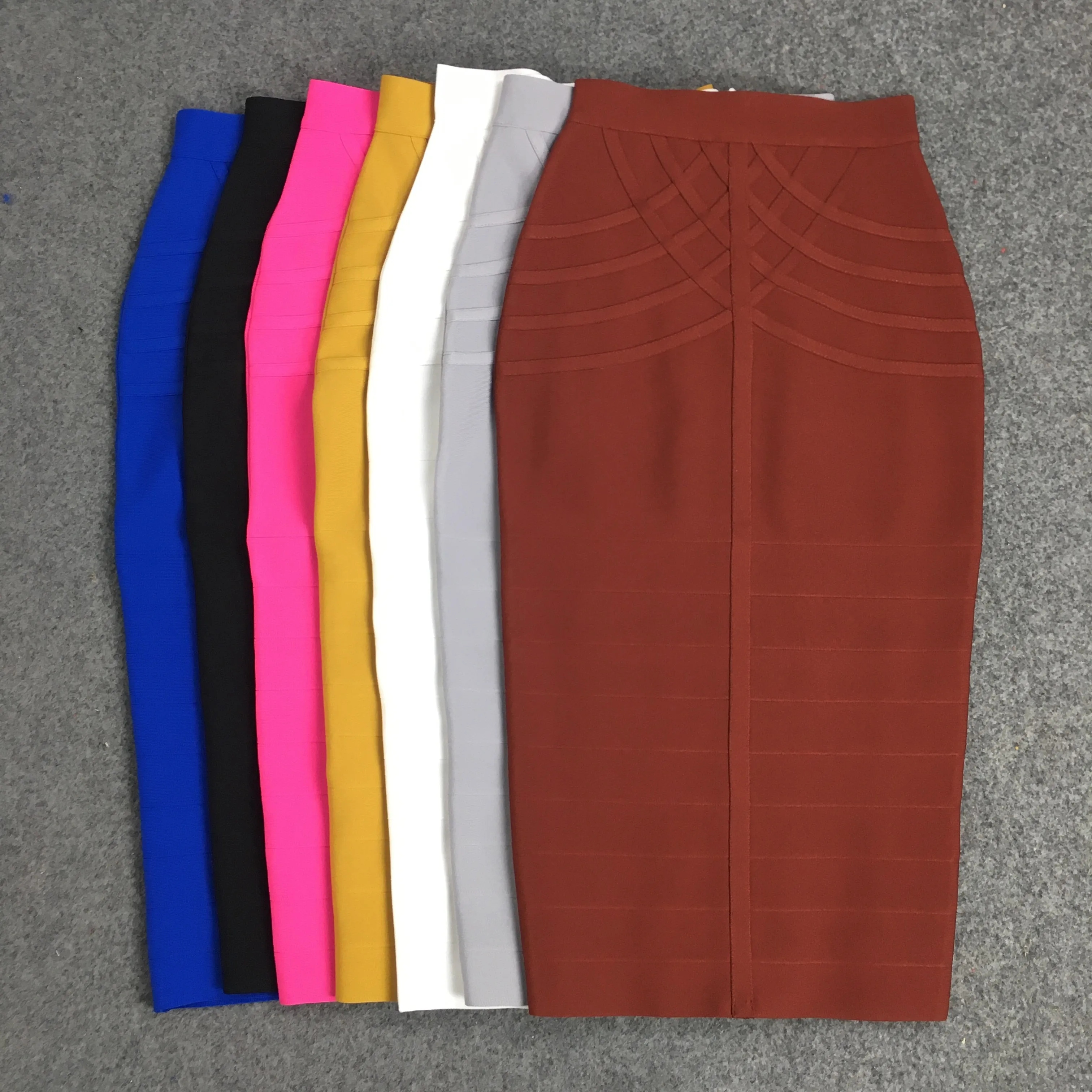 Vintage Bandage Midi Skirt