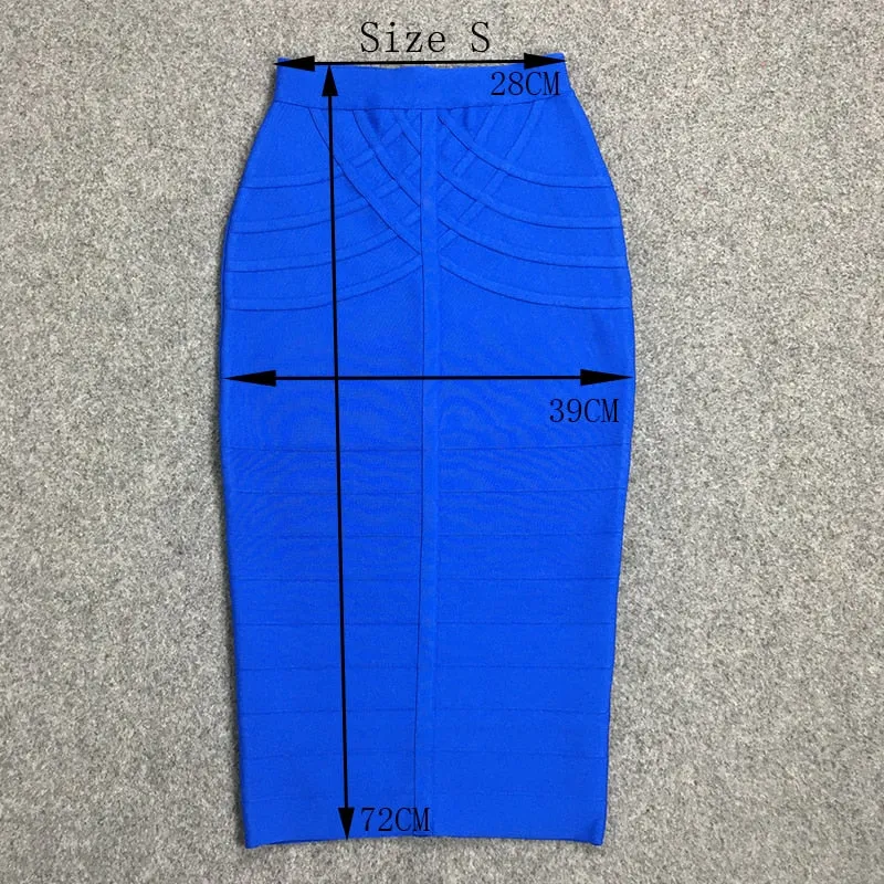 Vintage Bandage Midi Skirt