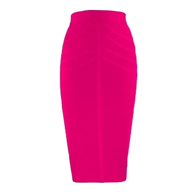 Vintage Bandage Midi Skirt