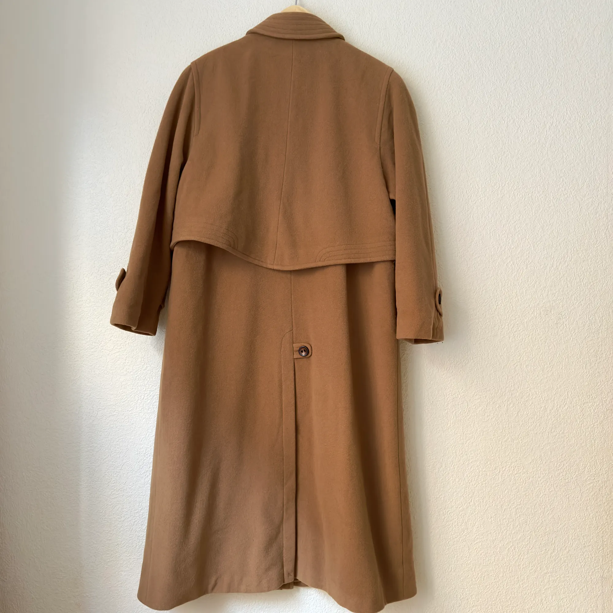 Vintage Beige Wool and Cashmere Coat, size M