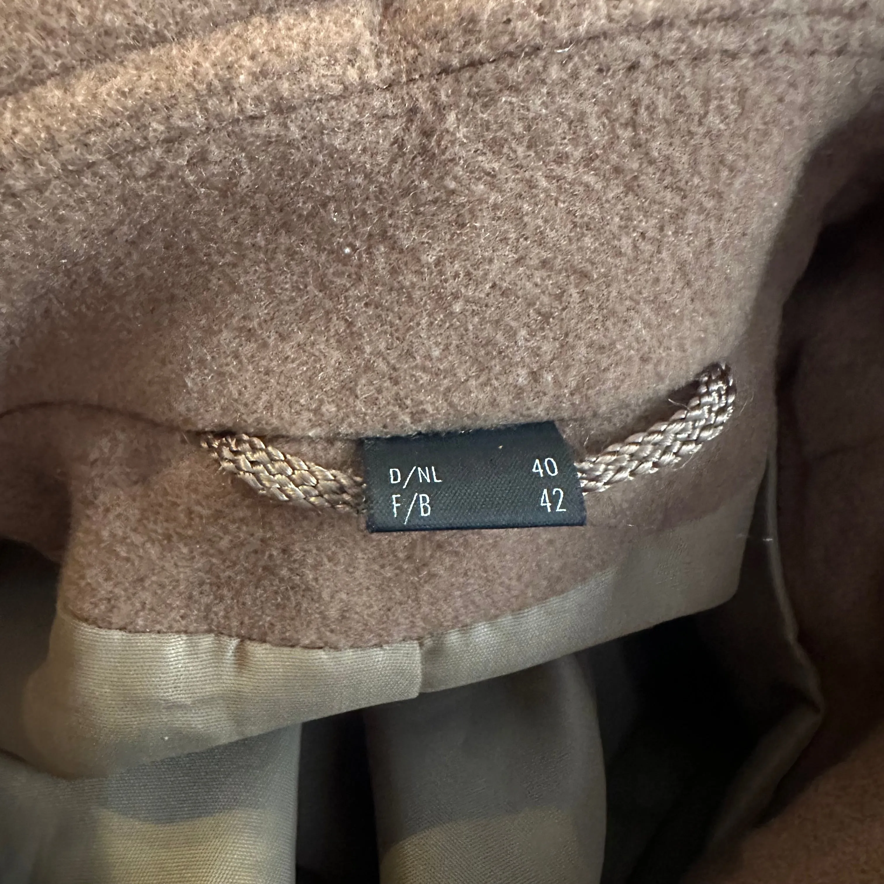 Vintage Beige Wool and Cashmere Coat, size M