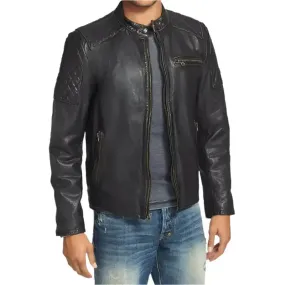 Vintage Black Leather Bomber Jacket – Classic & Timeless Style