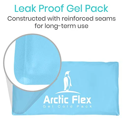 Vive Back Ice Pack Wrap Compression Gel Brace with Straps for Injuries