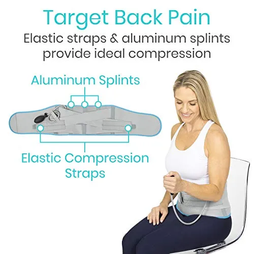 Vive Back Ice Pack Wrap Compression Gel Brace with Straps for Injuries