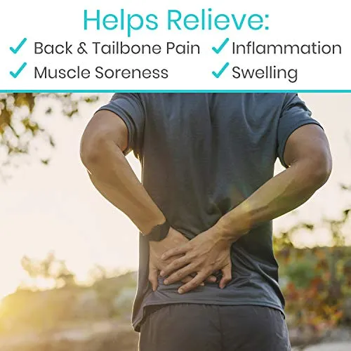 Vive Back Ice Pack Wrap Compression Gel Brace with Straps for Injuries