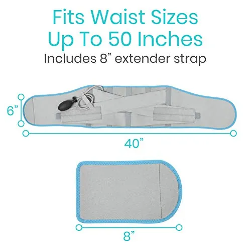 Vive Back Ice Pack Wrap Compression Gel Brace with Straps for Injuries