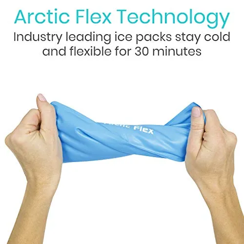Vive Back Ice Pack Wrap Compression Gel Brace with Straps for Injuries