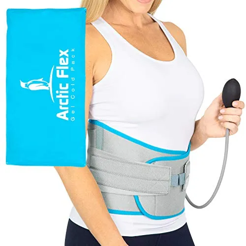 Vive Back Ice Pack Wrap Compression Gel Brace with Straps for Injuries