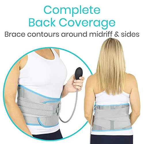Vive Back Ice Pack Wrap Compression Gel Brace with Straps for Injuries