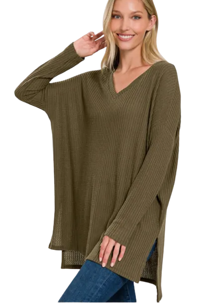 Waffle Tunic (V-Neck)