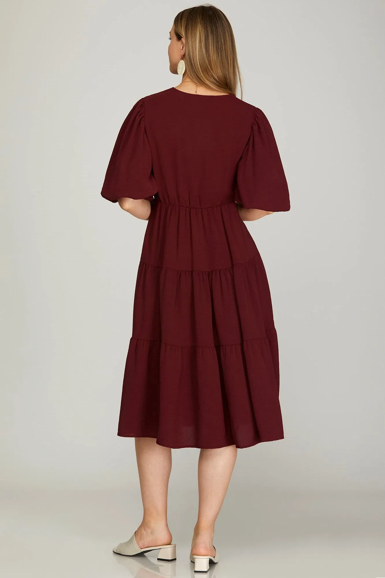 Wine Wrap Dress