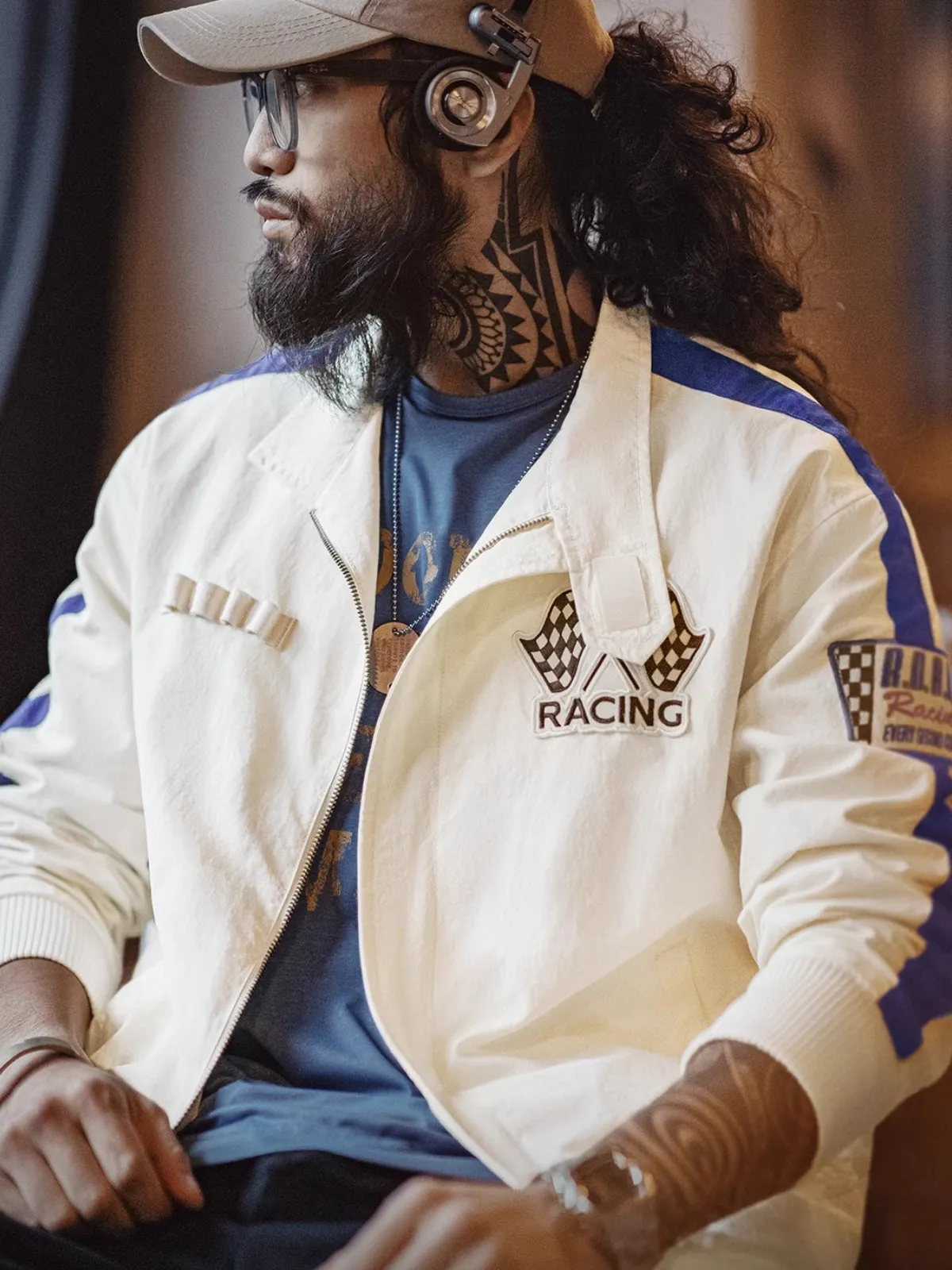 WLS Retro Embroidered Racing Jacket