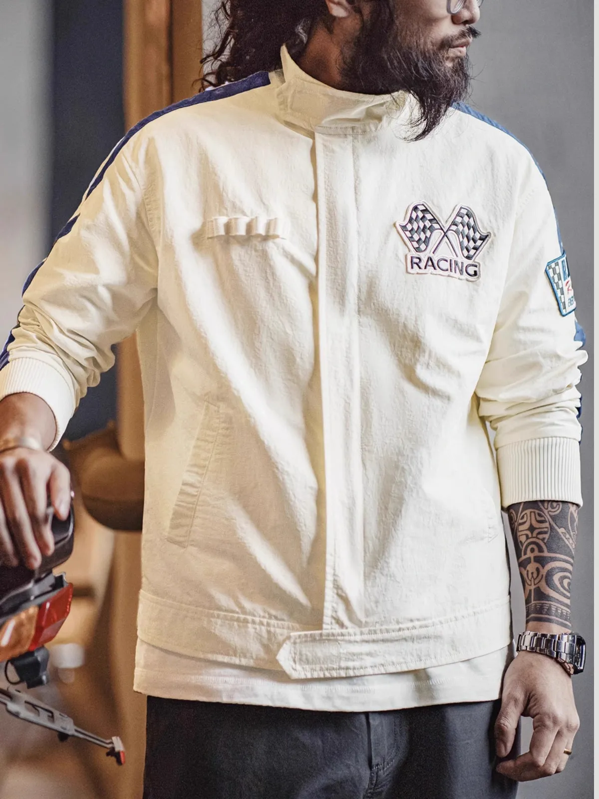 WLS Retro Embroidered Racing Jacket